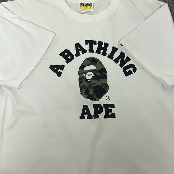 [BUNJANG] BAPE Camo Logo T-Shirt Size L / 베이프 카모 로고 반팔 L사이즈