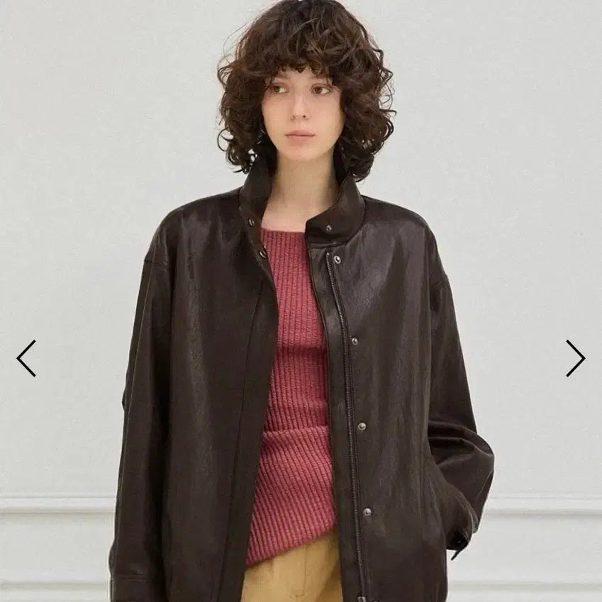 [BUNJANG] Left Seoul Leather Jacket Dark Brown / 레프트서울 레더 자켓 다크브라운 (새상품) 정가 :12.9만