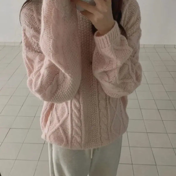 [BUNJANG] Libre Knit Pink / 리브레 니트 핑크