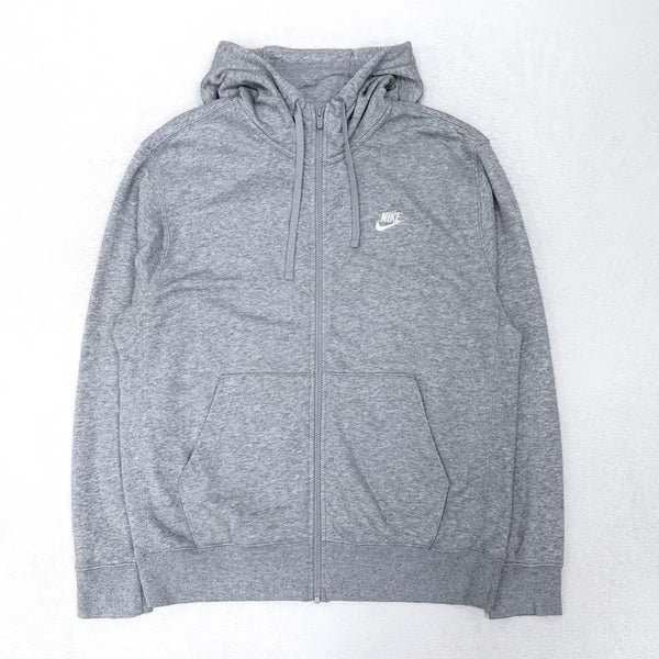 [BUNJANG] Nike Grey Cotton Full Zip Hoodie / [100] 나이키 루즈핏 그레이 코튼 풀집업