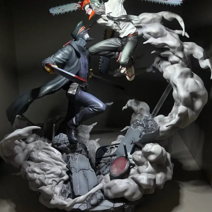 [BUNJANG] S-Fire Chainsaw Man Samurai Sword vs. Chainsaw Figure (Opened, Good Condition) / s-fire 에스파이어 체인소맨 사무라이소드vs체인소(개봉양품)