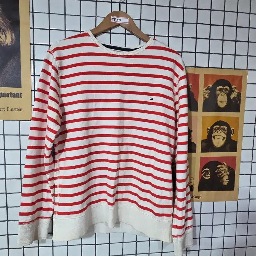 [BUNJANG] Tommy Hilfiger Striped Sweatshirt / 타미힐피거 스트라이프 맨투맨  0920