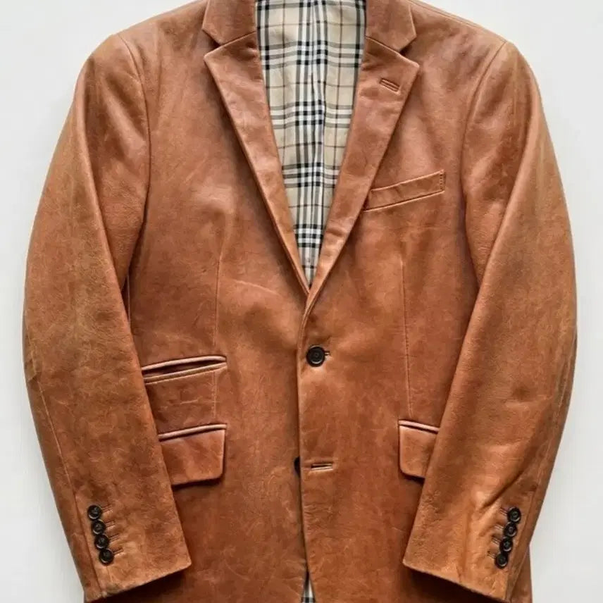 [BUNJANG] Burberry Black Label Leather Blazer / 버버리 블랙라벨 가죽 블레이저