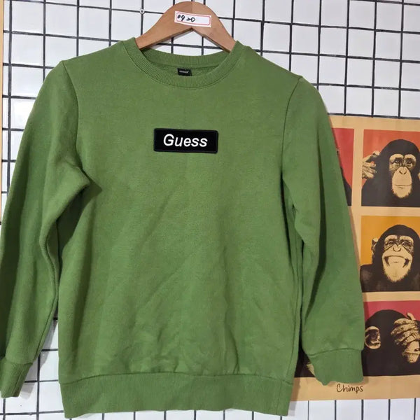 [BUNJANG] Guess Sweatshirt Green / 게스 맨투맨 그린  0920