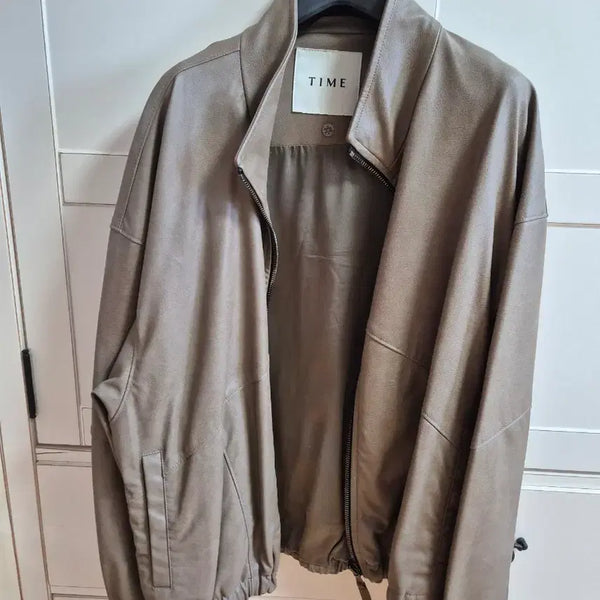 [BUNJANG] Time Faux Leather Jacket Size 95 / 타임 인조 가죽자켓 95사이즈