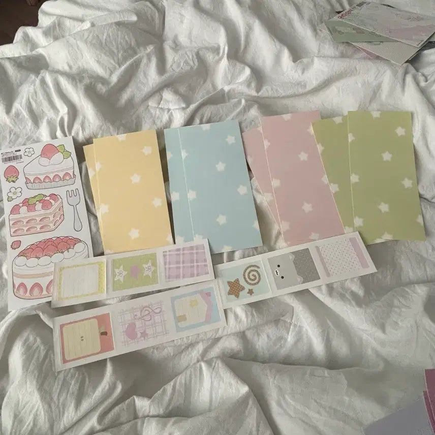 [BUNJANG] Paper Sticker and Memo Pad Bundle Set / 모조지 일괄 다꾸