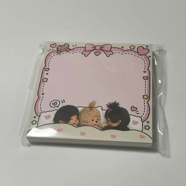 [BUNJANG] Monchhichi Memo Pad Paper / 떡메) 몬치치 떡메모지