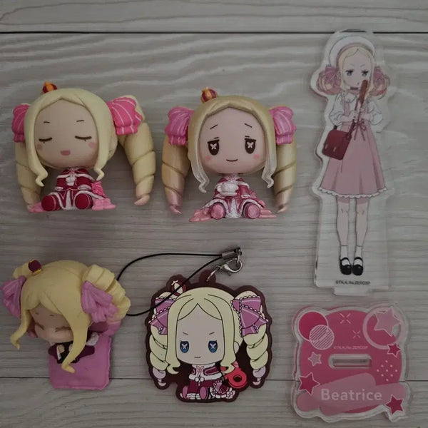[BUNJANG] Re:Zero Beatrice Choconoco Acrylic Rubber Charm Gacha Figure Set / 리제로 베아트리스 굿즈 초코노코 아크릴 러버참 가챠 피규어