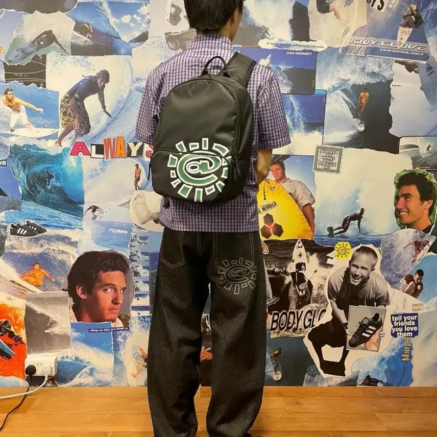 [BUNJANG] Always Do What You Should Do Sun Reusable Bag Black / Always Do What You Should Do 올웨이즈 스트립 백팩