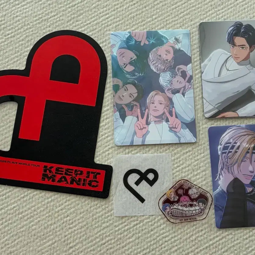 [BUNJANG] PLAVE World Tour Keep it Manic Incheon POB Bundle Set / 플레이브 월드투어 특전, 플리 컨페티, 문글라스 부채 일괄