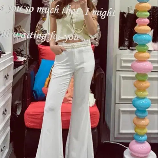 [BUNJANG] Walking Coco Kelly Bootcut Pants Ivory / 워킹코코 부츠컷 켈리 팬츠 아이보리