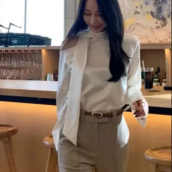 [BUNJANG] Chix Label Herringbone Slacks / 칙스라벨 헤리본 슬랙스