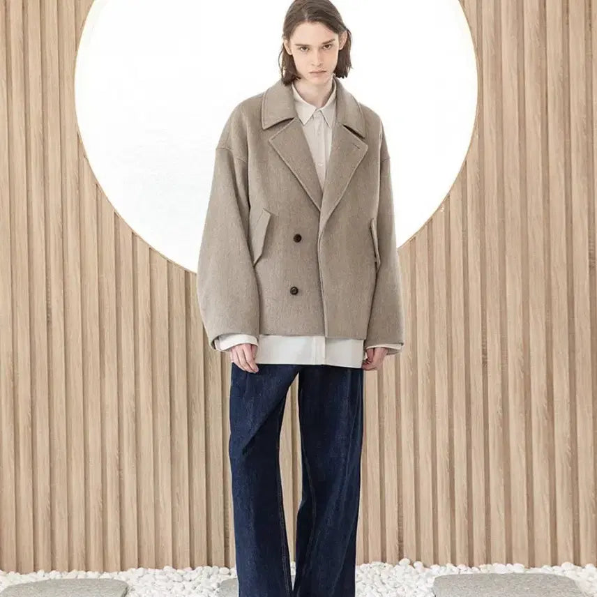 [BUNJANG] Begin202 Stretch Double Face Half Coat Size 2 / 비긴202 더블페이스 하프코트 begin202 Stretch Double