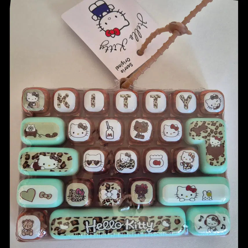 [BUNJANG] Sanrio Kitty Large Keycap (Large Clicker) (Mint/Choco) / [산리오] 키티 대형 키캡 (대형 클리커) (민트/호피)