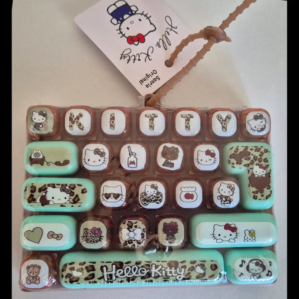 [BUNJANG] Sanrio Kitty Large Keycap (Large Clicker) (Mint/Choco) / [산리오] 키티 대형 키캡 (대형 클리커) (민트/호피)