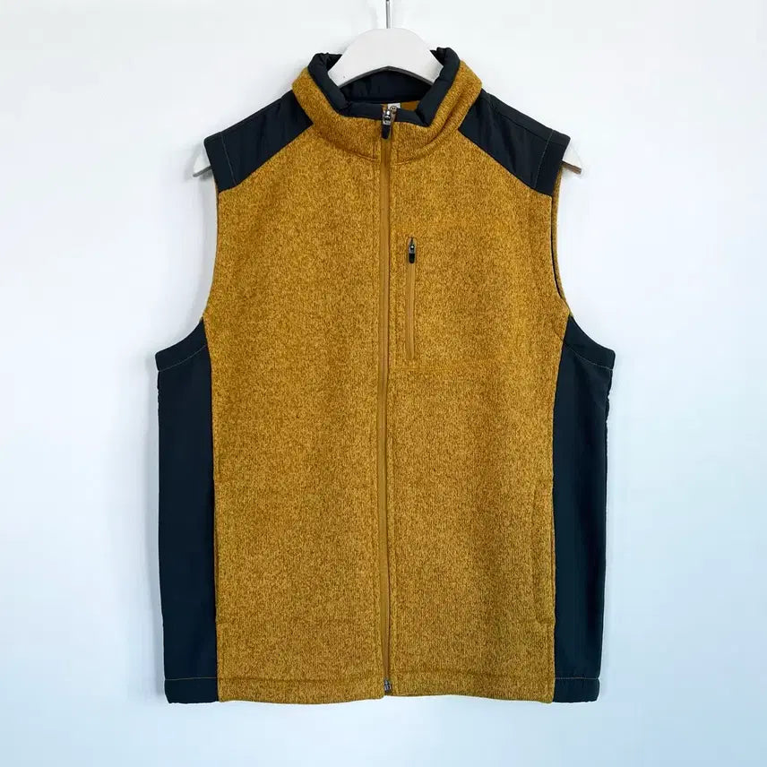 [BUNJANG] Knit Zip-Up Vest with Fleece Lining / 니트 기모안감 집업 조끼 베스트 0920