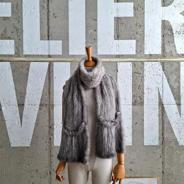 [BUNJANG] Luxury Natural Mink Scarf / 천연밍크 럭셔리 머플러