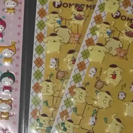 [BUNJANG] Vintage Hello Kitty & Pompompurin Sanrio Sticker Set / 고전 폼폼푸린 산리오 스티커