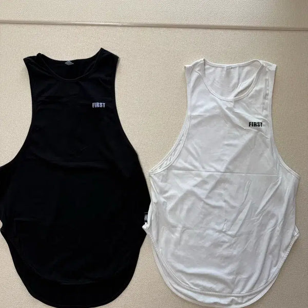 [BUNJANG] First Gymwear 2-Type Tank Top Set / 퍼스트 짐웨어 나시 2종