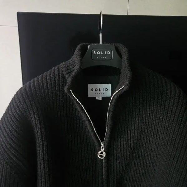 [BUNJANG] Solid Homme 24 F/W Quilting Knit Jacket / 솔리드 옴므 24 f/w 퀄팅 니트 자켓
