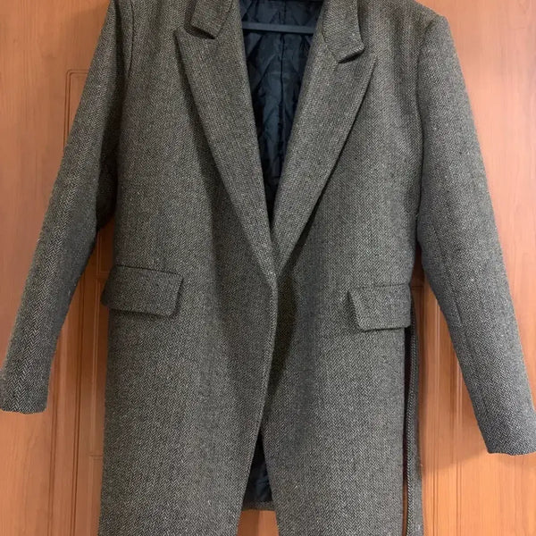 [BUNJANG] Herringbone Pattern Classic Jacket / 자켓