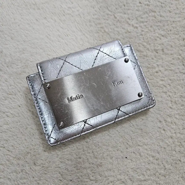 [BUNJANG] Matin Kim Silver Accordion Card Wallet / 마뗑킴 실버 아코디언 카드 지갑 급처
