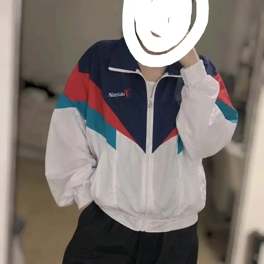 [BUNJANG] Nassau Poly Material Semi-Batwing Crop Bomber Jacket / 개봉상품 나쏘 재킷 남성 여성 공용