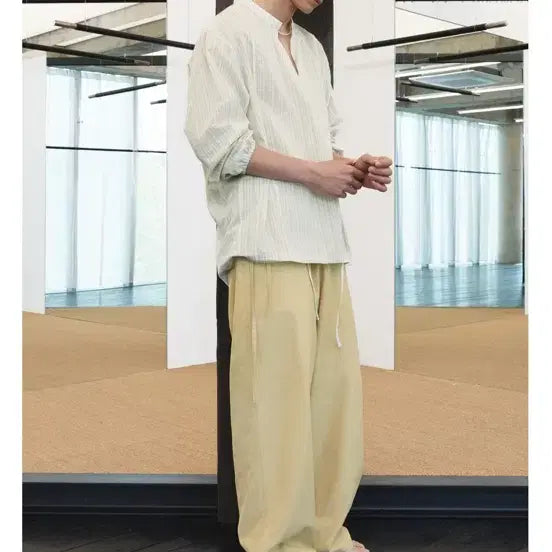 [BUNJANG] Youth Brand Side String Pants Yellow / Youth 브랜드 사이드 스트링 팬츠 옐로우