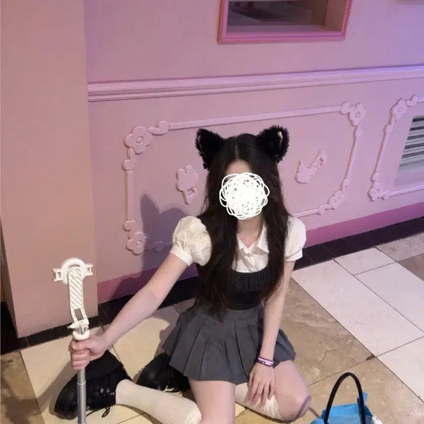 [BUNJANG] School Uniform Skirt - Shortened Length / (실착O)교복짧치