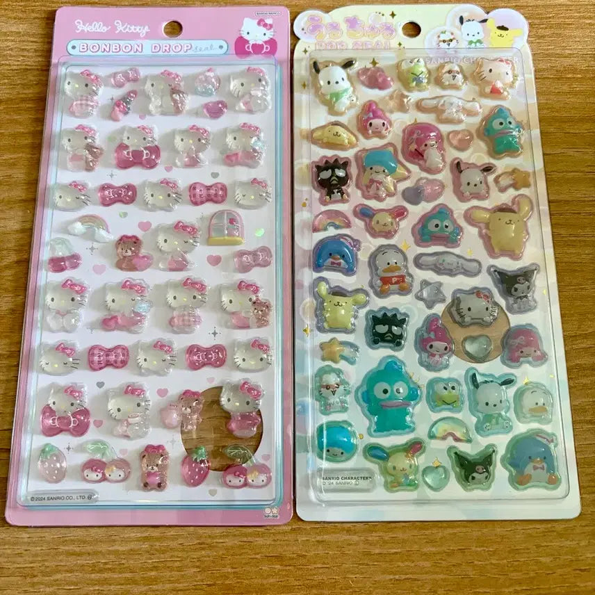 [BUNJANG] Sanrio Kitty and Various Characters Sticker Bundle Set / 산리오 키티, 그외 캐릭터 스티커 일괄