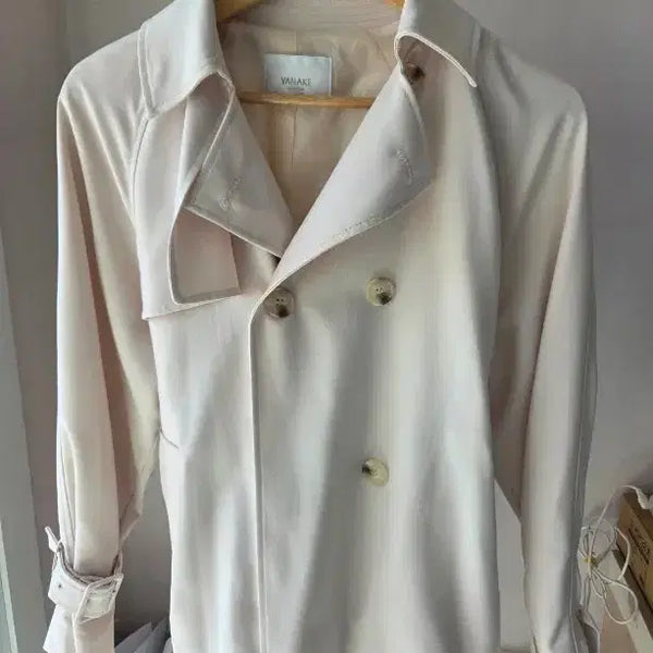 [BUNJANG] Bake Trench Coat Ivory / 베이크 트렌치 코트 아이보리