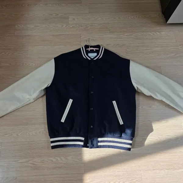 [BUNJANG] Espionage Varsity Jacket Navy XL / 에스피오나지 바시티 네이비 xl 팝니다