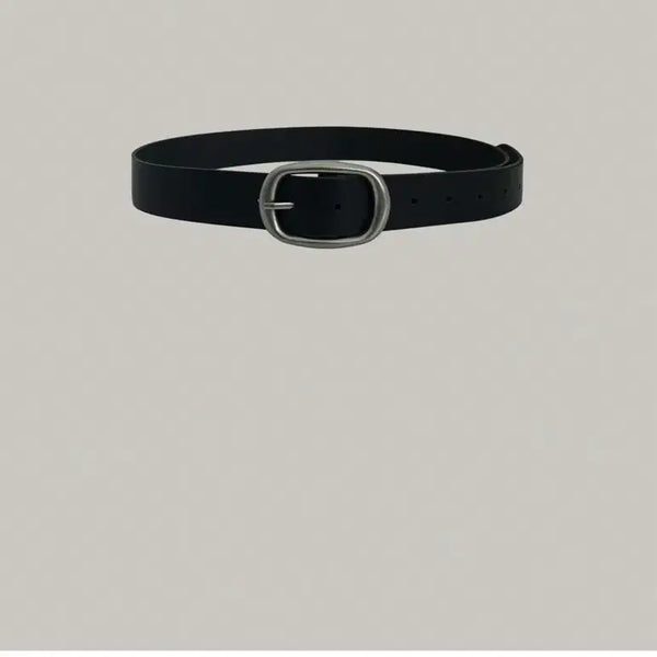 [BUNJANG] UGST Wide Oval Buckle Belt Silver / 어그스트 wide oval buckle belt 실버벨트 ugst
