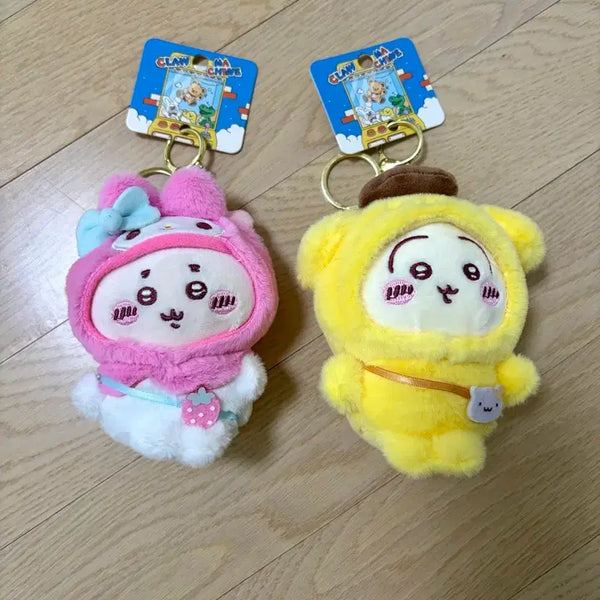 [BUNJANG] Chiikawa x Sanrio Collaboration Charm Set / 새상품) 치이카와 + 산리오 키링