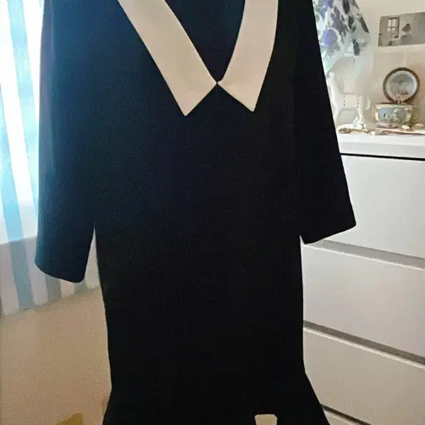 [BUNJANG] Black Collar Dress / 블랙 카라원피스