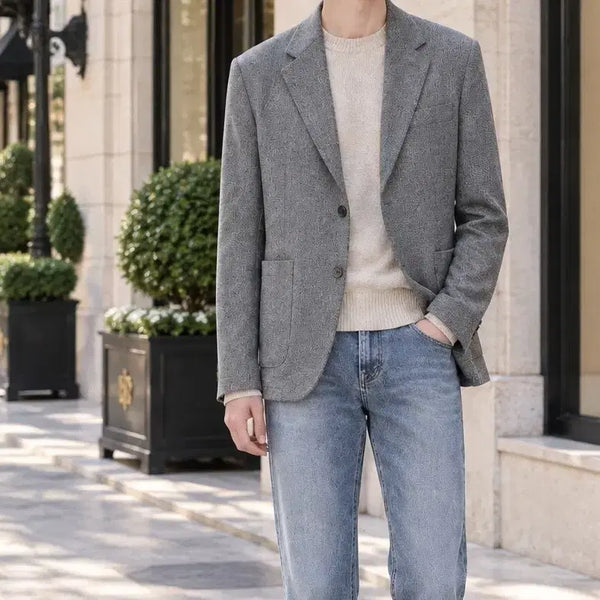 [BUNJANG] 8seconds Brushed Blazer (M, Charcoal) / 8seconds 기모 블레이져 (M/~L)