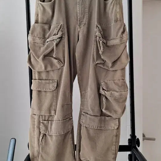 [BUNJANG] Zara Utility Cargo Pants Beige / 자라 유틸리티 카고 팬츠