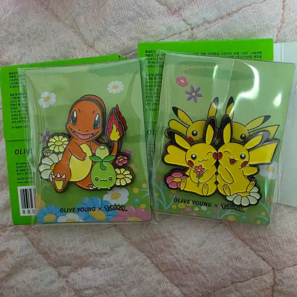 [BUNJANG] Olive Young Pokemon Magnet Bundle Set - Charmander, Pikachu / 올리브영 포켓몬 마그넷 일괄 양도 파이리 더블피카츄