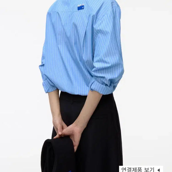 [BUNJANG] Ader Error Significant TRS/BL Tag Shirt 01 Stripe M / [새상품급] 아더에러 시그니피컨트 TRS/BL 태그 셔츠 01 스트라이프 M