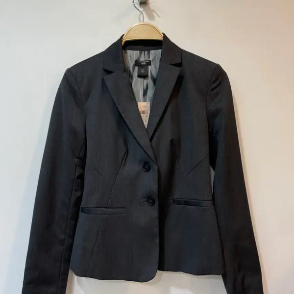 [BUNJANG] Ann Taylor Dark Grey Two-Button Blazer 00P / (새상품) 앤 테일러 다크 그레이 투버튼 블레이저 00P