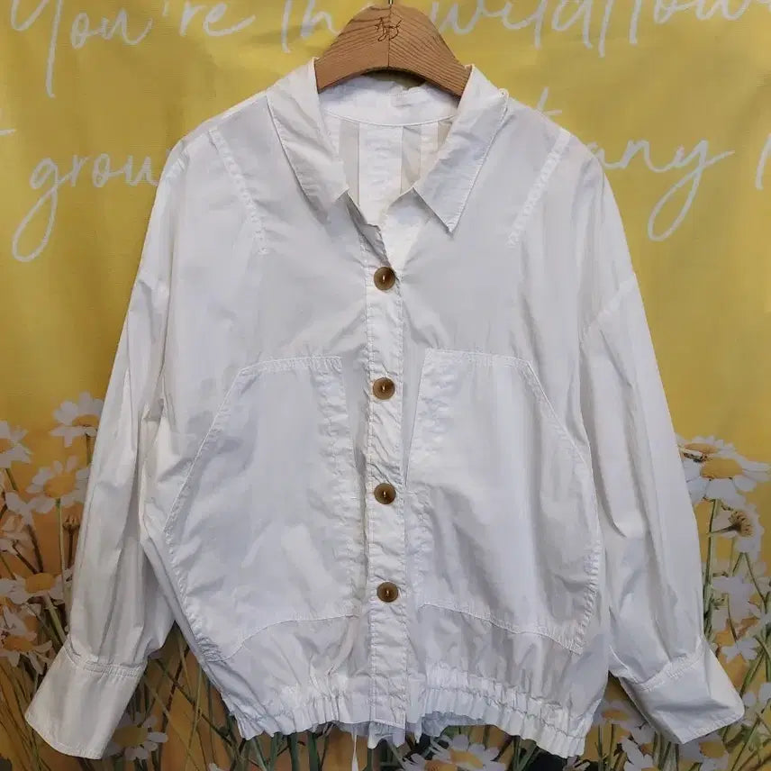 [BUNJANG] ATG Unused White Button-Up Blouse / 95-100]     ATG 미사용   화이트 버튼 업 블라우스