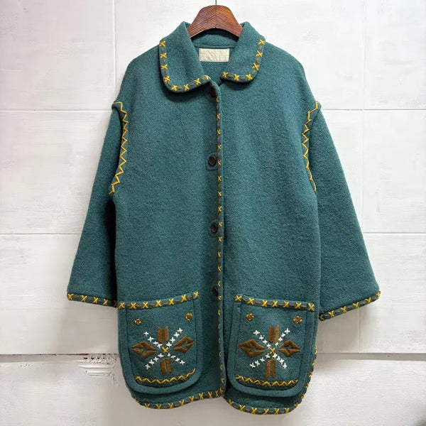 [BUNJANG] CORDIER Wool Handmade Embroidered Coat / CORDIER 코르디에 울 핸드메이드 자수 코트 40 JPN