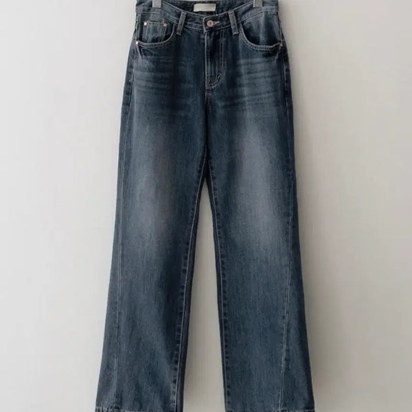 [BUNJANG] Anna & Mode Brushed Wide Denim Pants / 안나앤모드 기모 와이드 데님 팬츠