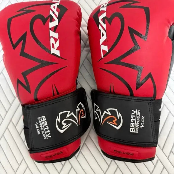 [BUNJANG] Rival RS11V Sparring Boxing Gloves 14oz Red / 라이벌 RS11V 스파링 복싱글러브 레드 최상 실착 3번
