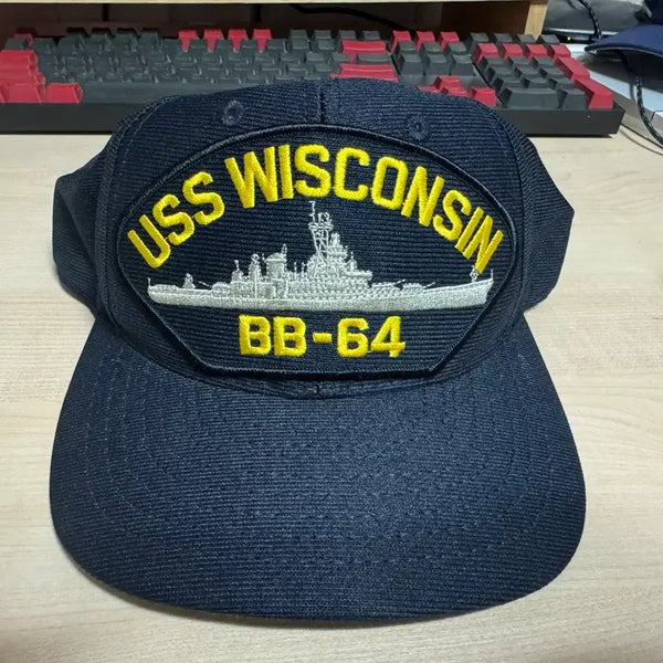 [BUNJANG] US Navy USS Wisconsin BB-64 Embroidered Hat / 미해군 USS 위스콘신 BB-64 자수 모자