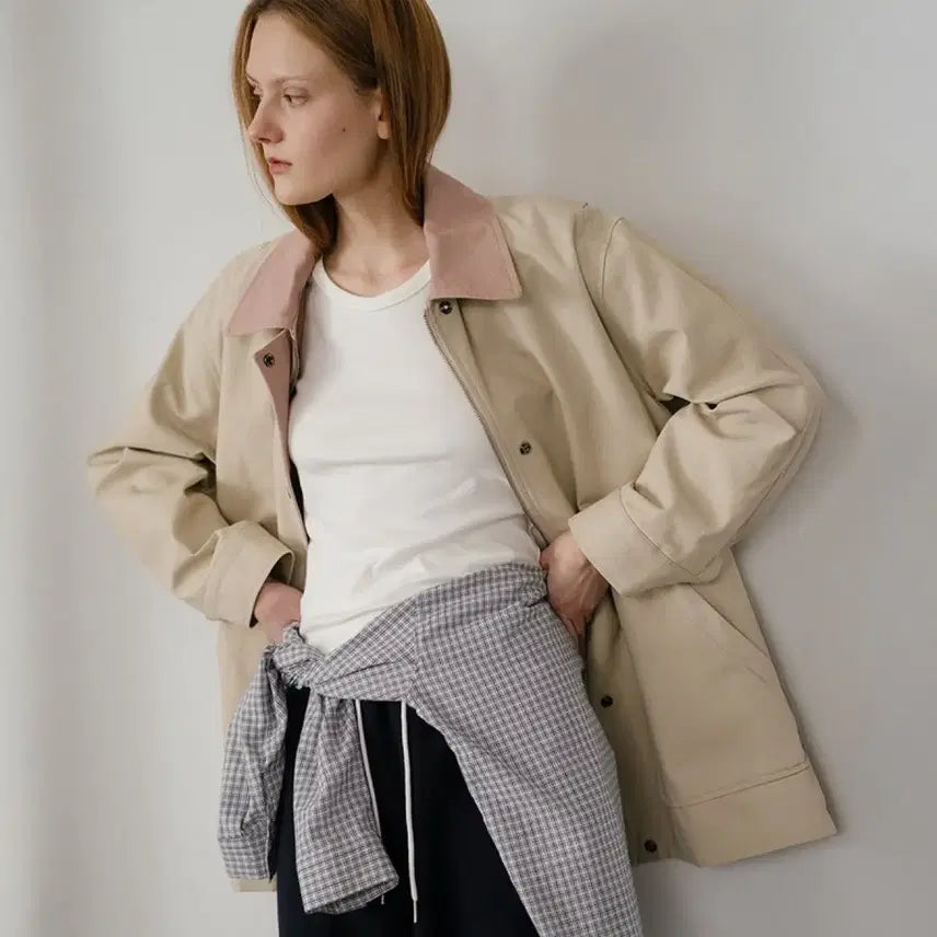 [BUNJANG] Known Better Collar Half Work Jacket Beige / [새제품] 노운베러 하프 워크 자켓 Collar half work jacket