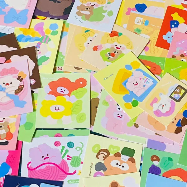 [BUNJANG] Small Seal Sticker Deco Pack / (처분/3세트 남음) 작은 씰스티커 모조지 쪼람쥐 / 다꾸 입문 초보 스티커