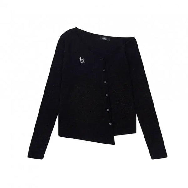 [BUNJANG] Illigo Glitter One-Shoulder Knit / 일리고 GLITTER ONE-SHOULDER KNIT