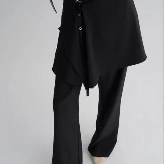 [BUNJANG] 8seconds Two-Way Wrap Skirt Layered Pants Bootscut Slacks / 에잇세컨즈 투웨이 랩 스커트 레이어드 팬츠 부츠컷 슬랙스 바지 치마