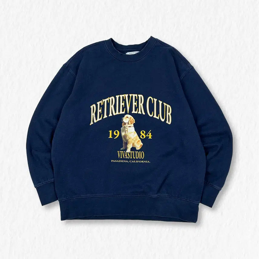 [BUNJANG] Vivastudio Retriever Sweatshirt Navy L / 비바스튜디오 리트리버 맨투맨 네이비